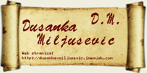 Dušanka Miljušević vizit kartica